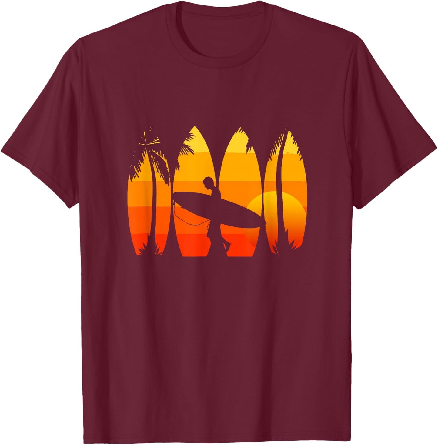 Surfing Surf Apparel - Surfer Surf T-Shirt - T-Shirt | Maroon