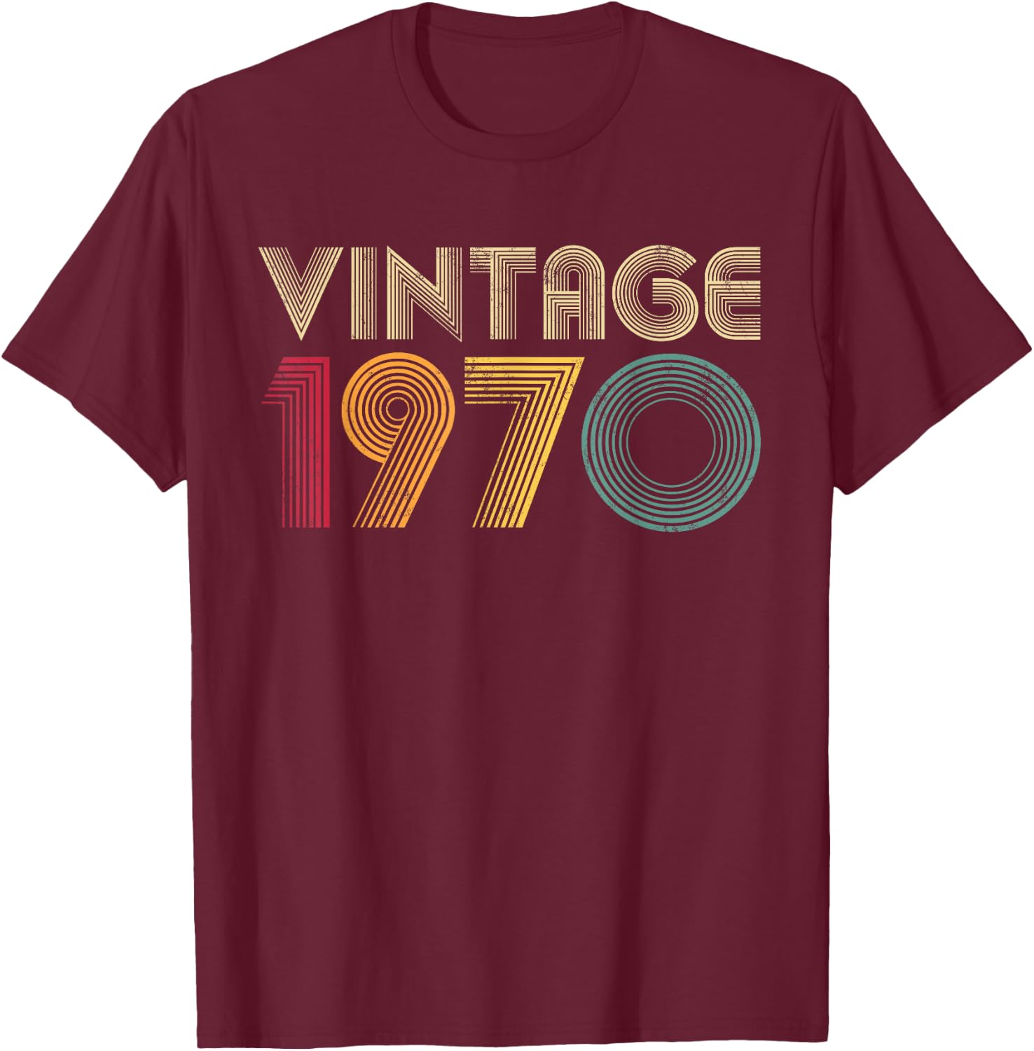 55th Birthday Vintage 1970 Classic MEN WOMEN Mom Dad T-Shirt - T-Shirt | Maroon