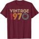 55th Birthday Vintage 1970 Classic MEN WOMEN Mom Dad T-Shirt - T-Shirt | Maroon