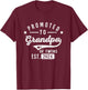 Promoted To Grandpa Of Twins Est 2024 Twin Baby Shower Daddy T-Shirt - T-Shirt | Maroon