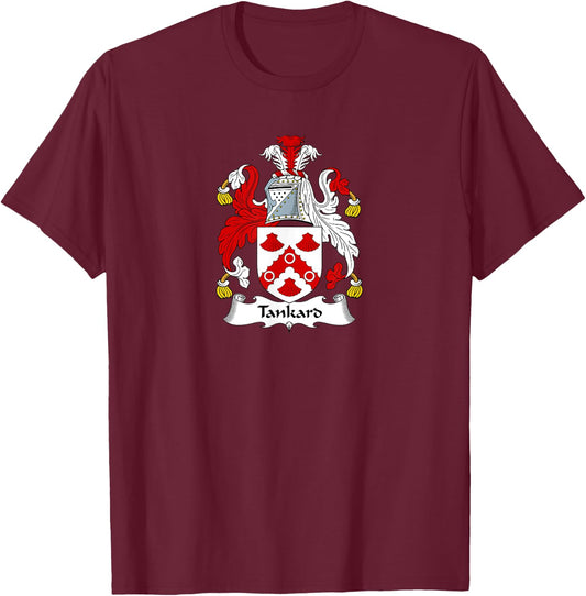 Tankard Coat of Arms - Family Crest T-Shirt - T-Shirt | Maroon