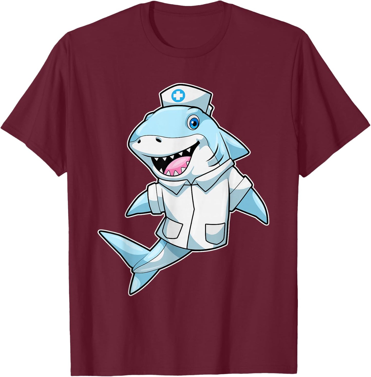 Shark Doctor Lab coat T-Shirt - T-Shirt | Maroon