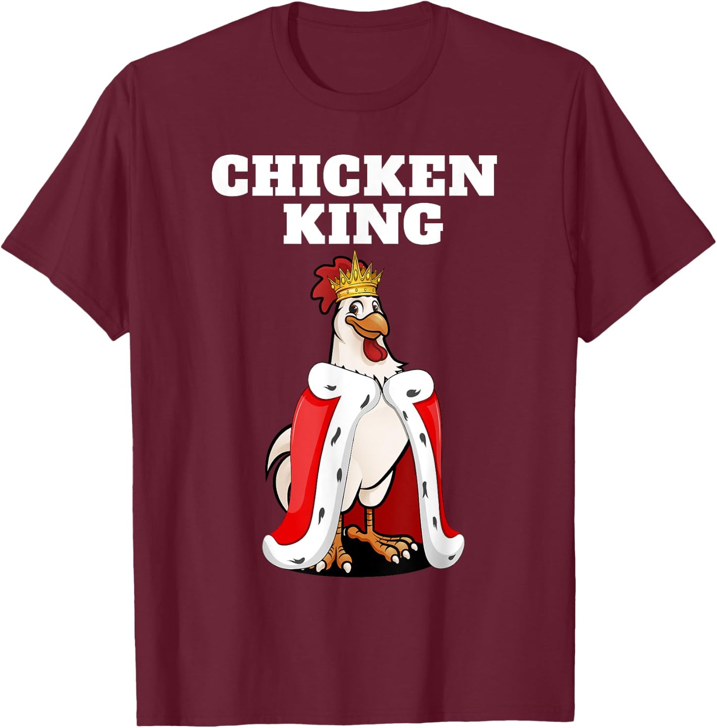 Chicken King | Chicken | Boys Chicken T-Shirt - T-Shirt | Maroon