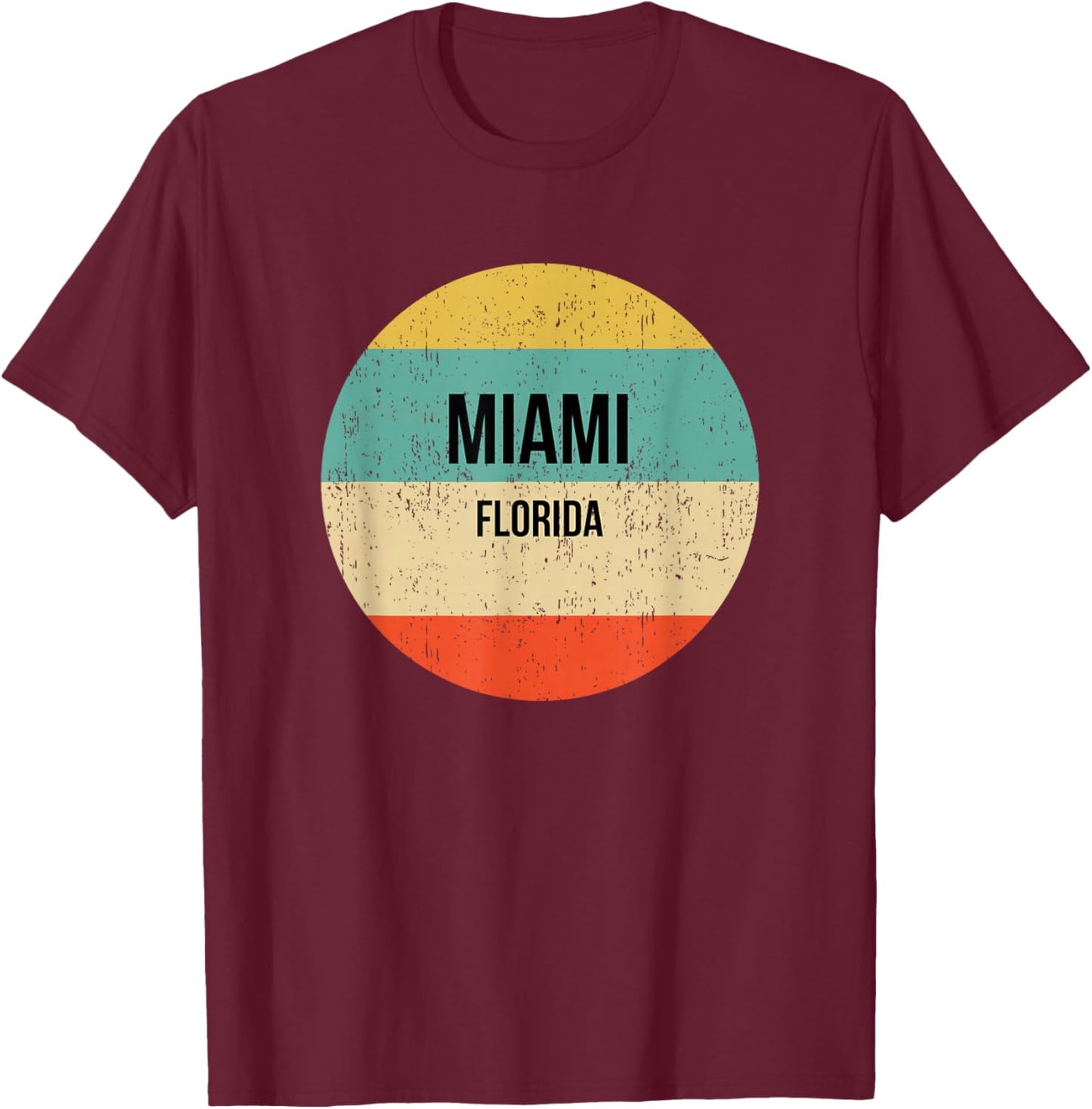 Miami Florida Shirt | Miami T-Shirt - T-Shirt | Maroon