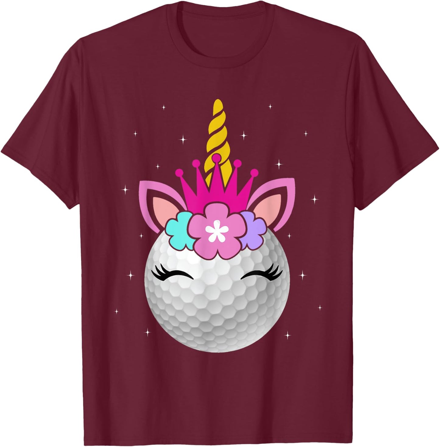 Golf Unicorn Funny Unicorn Golf Sports Player Kids T-Shirt - T-Shirt | Maroon