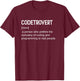 CODETROVERT Coding programmer Definition Dictionary T-Shirt - T-Shirt | Maroon