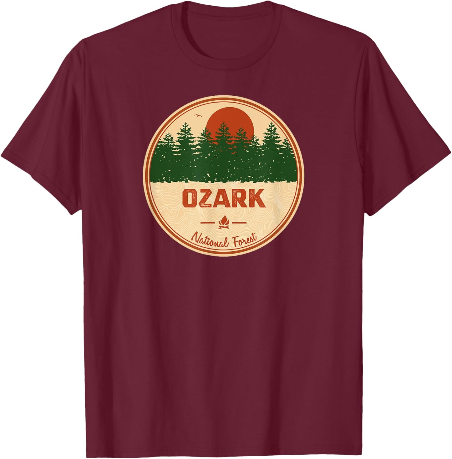 Ozark National Forest T-Shirt - T-Shirt | Maroon
