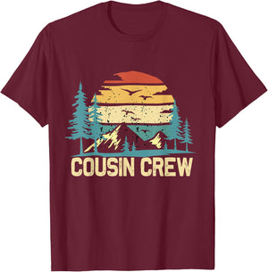 Cousin Crew Camping Friends Summer Family Vacation Men Women Kids T-Shirt - T-Shirt | Maroon