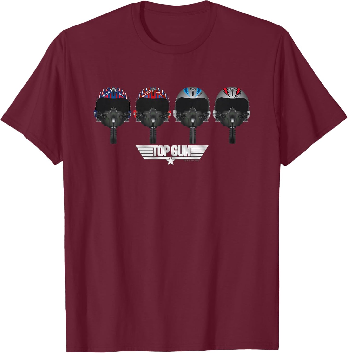Top Gun Maverick & Co Pilot Helmets Kids T-Shirt - T-Shirt | Maroon