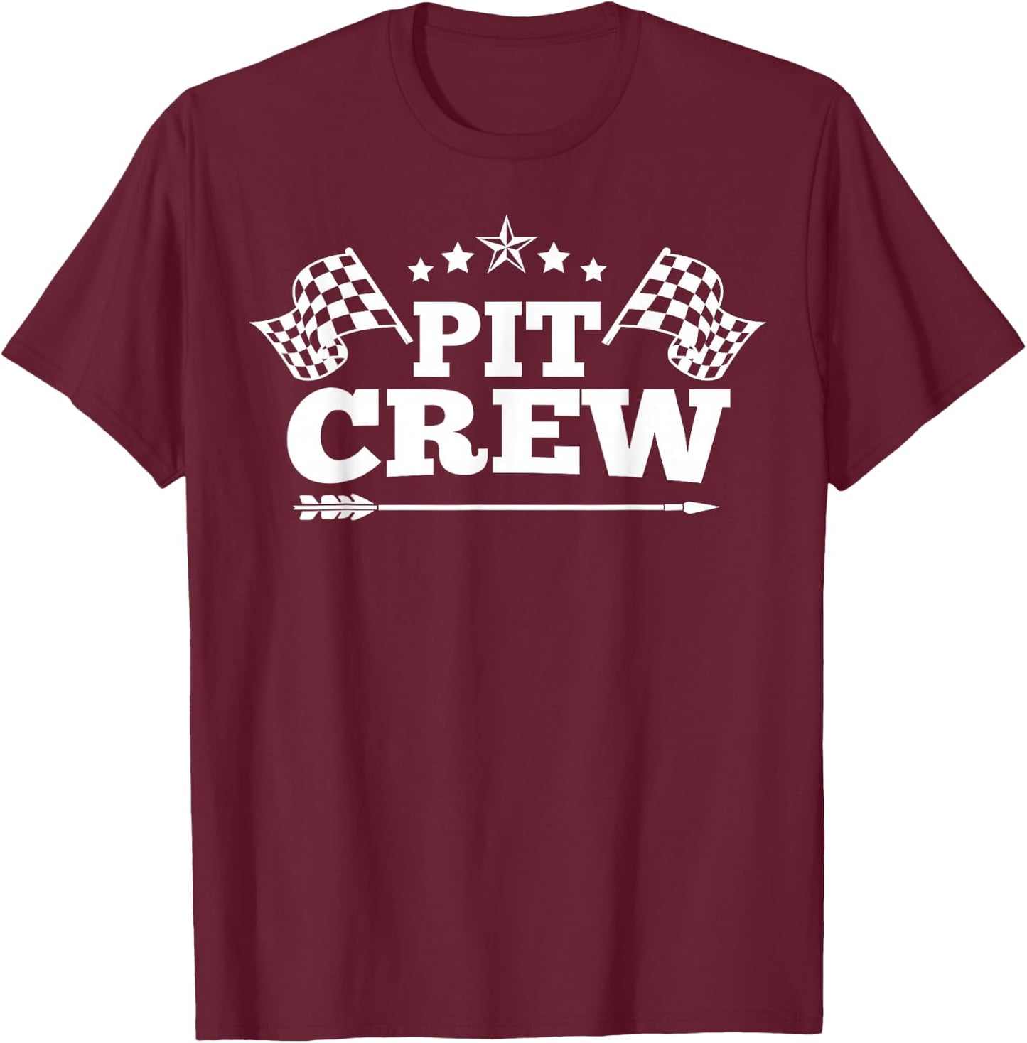 Pit Crew Funny Race Track Racing Mechanic Car Parties Drive T-Shirt - T-Shirt | Maroon