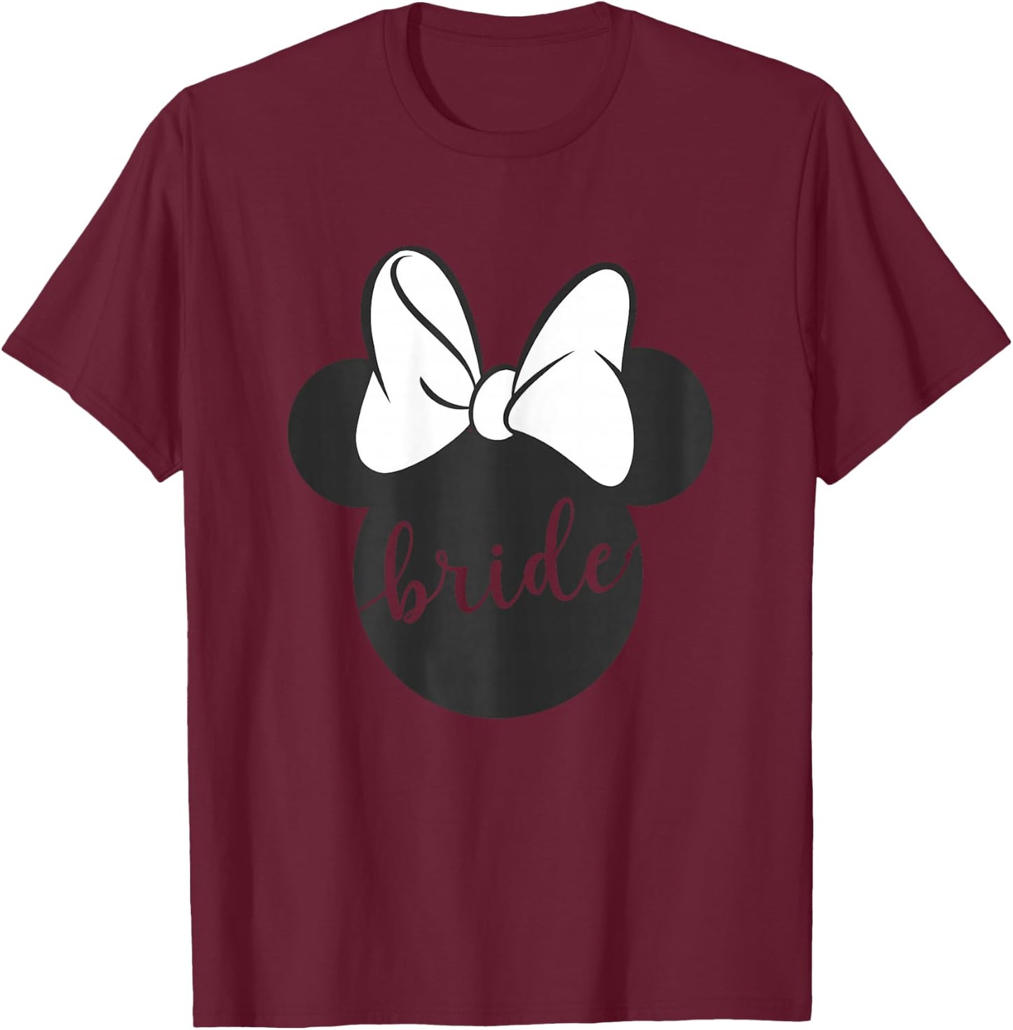 Disney Mickey And Friends Minnie Mouse Bride T-Shirt - T-Shirt | Maroon