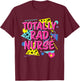 80s 90s Nurse Costume Lazy Halloween Party Theme 1980s 1990s T-Shirt - T-Shirt | Maroon