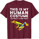Tree Frog - This is My Human Costume Tree Frog T-Shirt - T-Shirt | Maroon