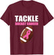 Football Breast Cancer Awareness Pink Ribbon for Boys Girls T-Shirt - T-Shirt | Maroon
