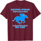 Saratoga Springs Upstate New York Horse Racing Jockey T-Shirt - T-Shirt | Maroon