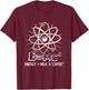 Energy = Milk x Coffee 2 Funny Physicist Coffee Saying T-Shirt - T-Shirt | Maroon