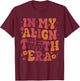 Retro In My Align Teeth Era Funny Orthodontist Dentist Teeth T-Shirt - T-Shirt | Maroon