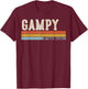 Gampy Vintage Grandpa Retro Fathers Day T-Shirt - T-Shirt | Maroon