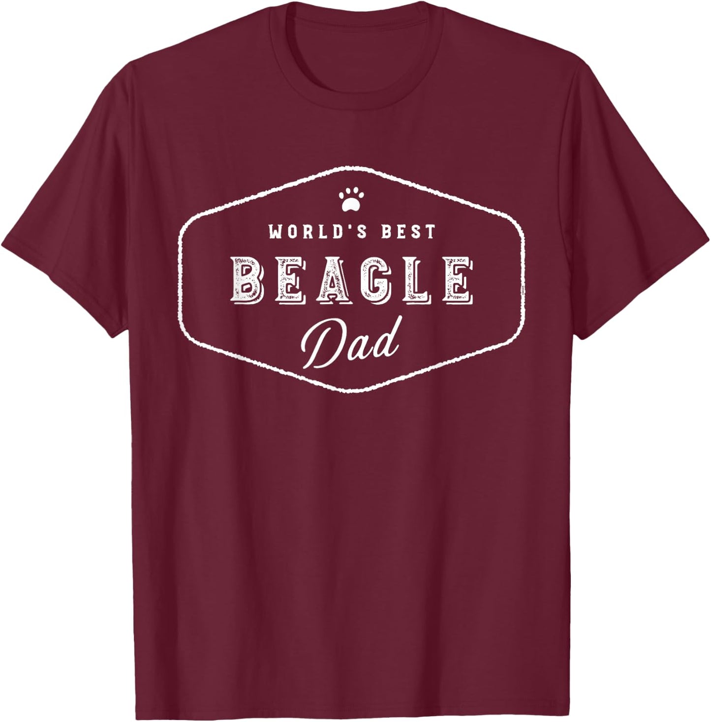 World's Best Beagle Dad Dog Apparel Men Women Girls Kids T-Shirt - T-Shirt | Maroon