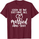 Look At Me Getting All Married Men Women Engagement Funny T-Shirt - T-Shirt | Maroon