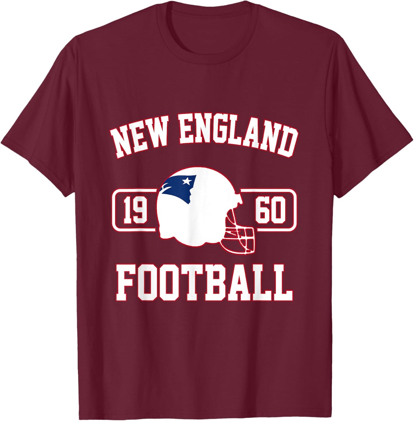 New England Football Team Jersey American Football Fan Men T-Shirt - T-Shirt | Maroon