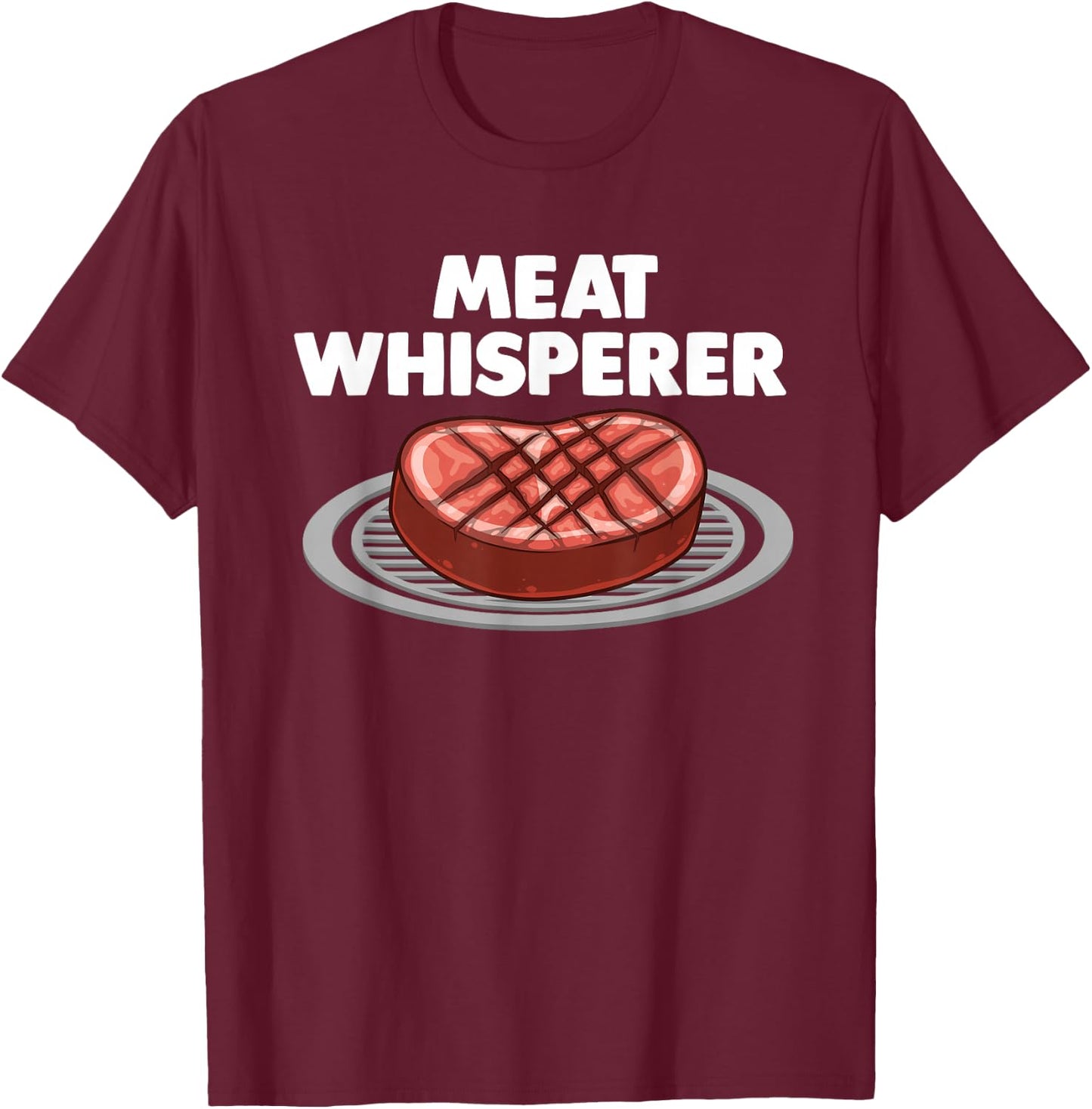 Funny Meat Art Women Meat Grilling Grilled BBQ Lover T-Shirt - T-Shirt | Maroon