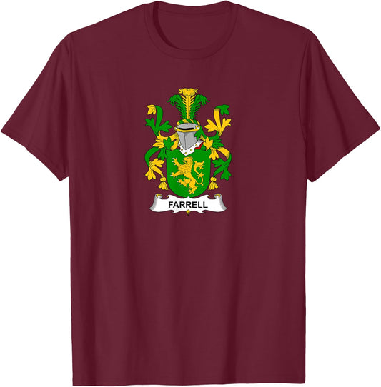 Farrell Coat of Arms - Family Crest Shirt T-Shirt - T-Shirt | Maroon