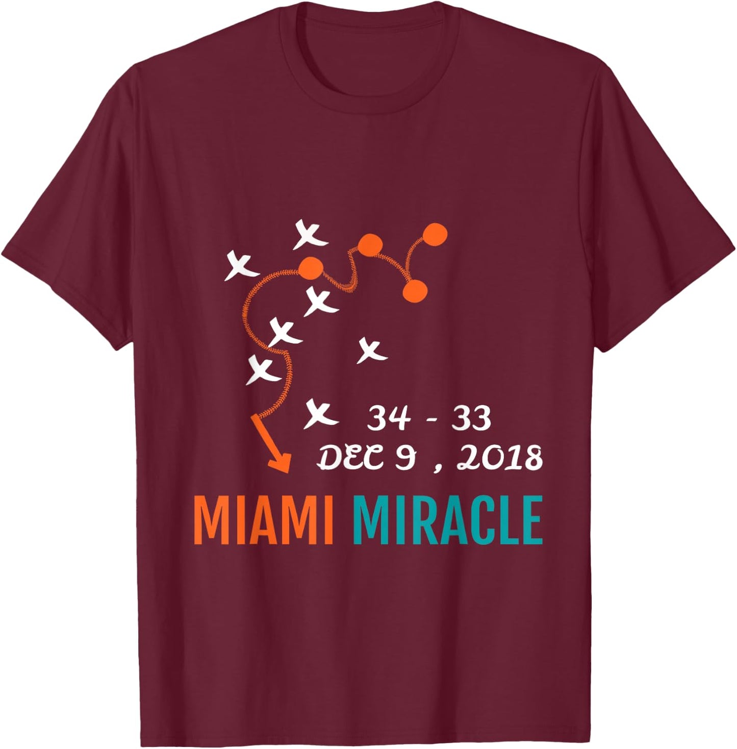 The Miami Miracle Comeback Funny T Shirt T-Shirt - T-Shirt | Maroon