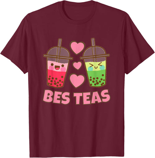 BES Teas Besties Cute Kawaii Bubble Tea Boba Best Friend Small