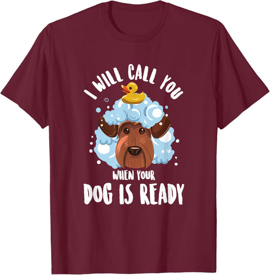 Funny Pet Grooming Dogs Owner Lover Dog Groomer Puppies T-Shirt - T-Shirt | Maroon