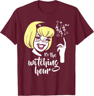 Sabrina The Teenage Witch It's Witching Hour Retro T-Shirt - T-Shirt | Maroon