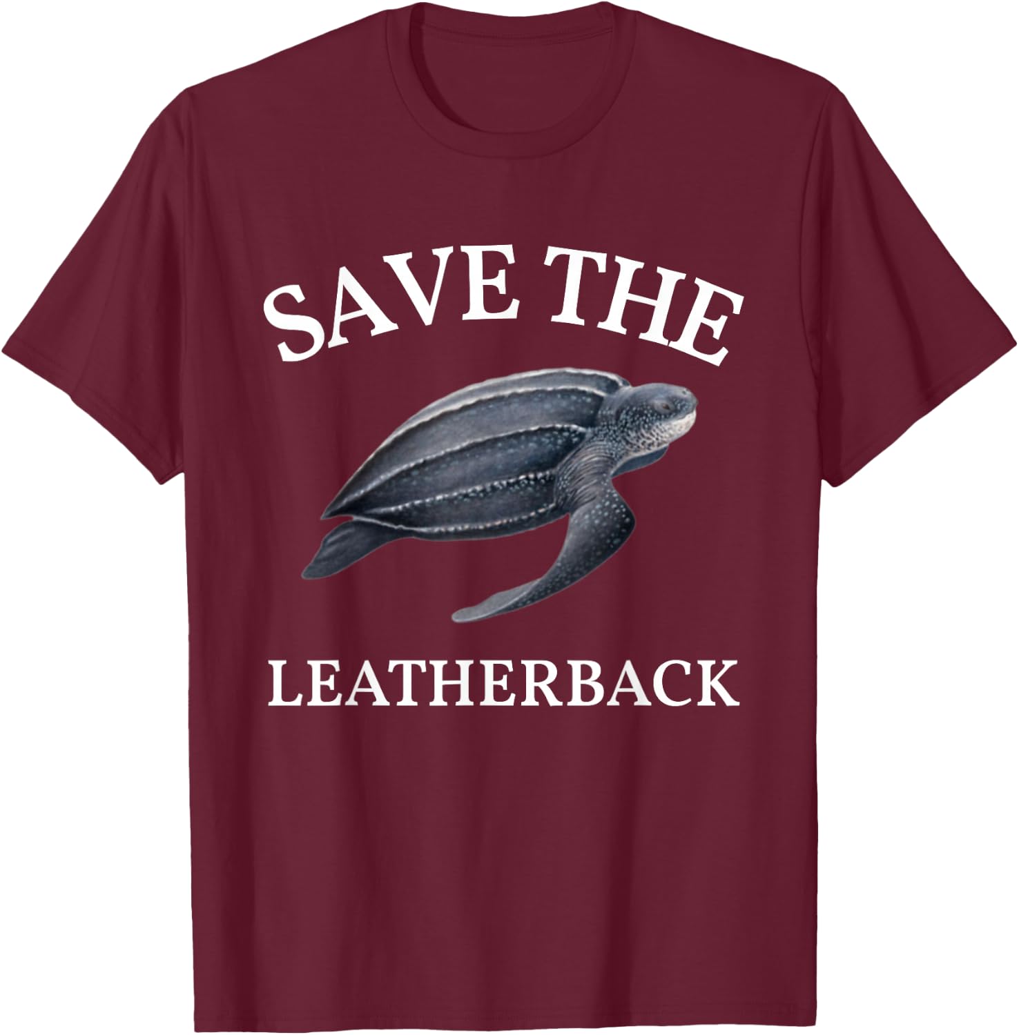 Leatherback Sea Turtle Endangered Species Turtle T-Shirt - T-Shirt | Maroon