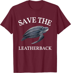 Leatherback Sea Turtle Endangered Species Turtle T-Shirt - T-Shirt | Maroon