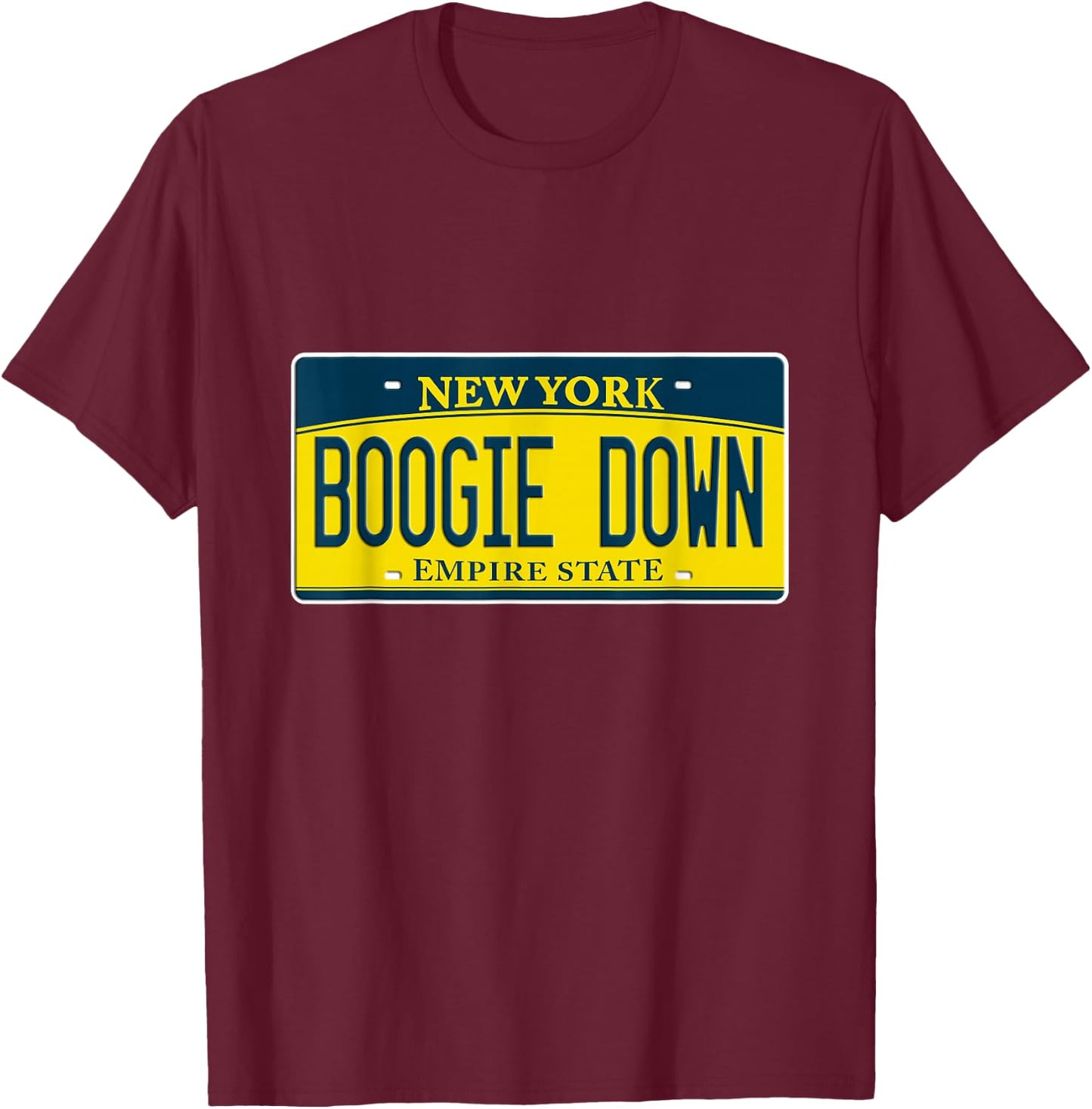 Boogie Down South Bronx New York NY Old School Hip Hop BDP T-Shirt - T-Shirt | Maroon