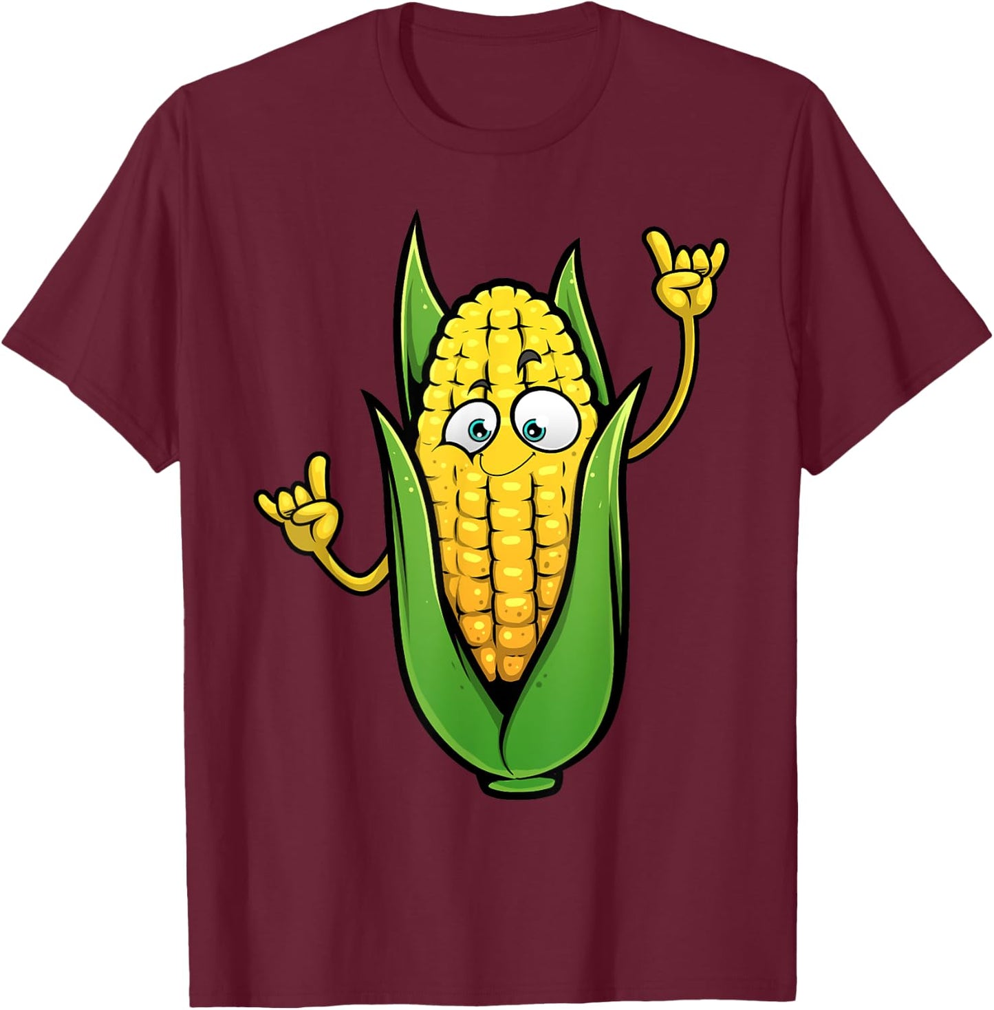 Funny Corn On The Cob Designs Women Farmers Food T-Shirt - T-Shirt | Maroon