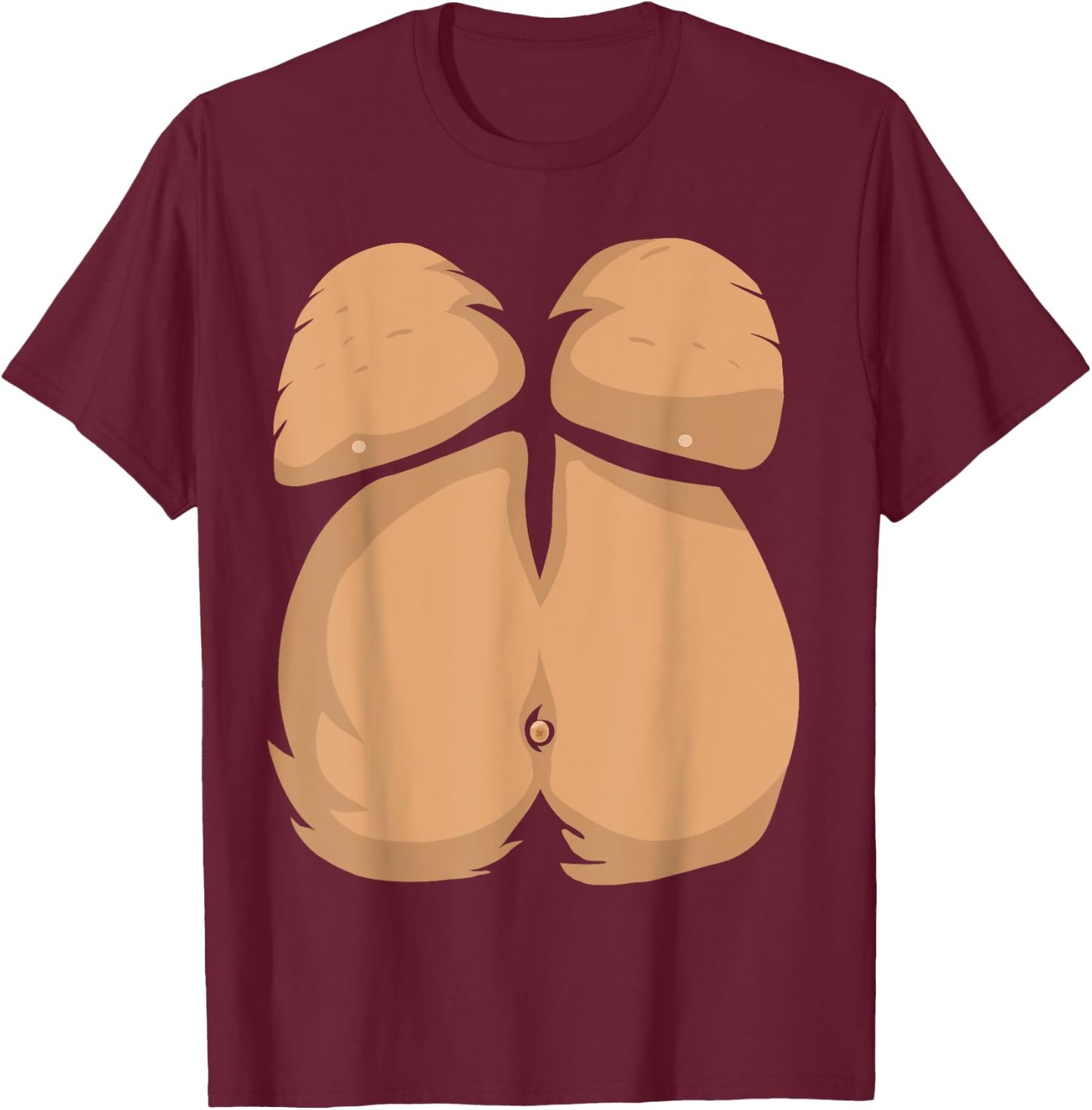 Monkey Costume Easy Lazy Halloween For Boys Men T-Shirt - T-Shirt | Maroon