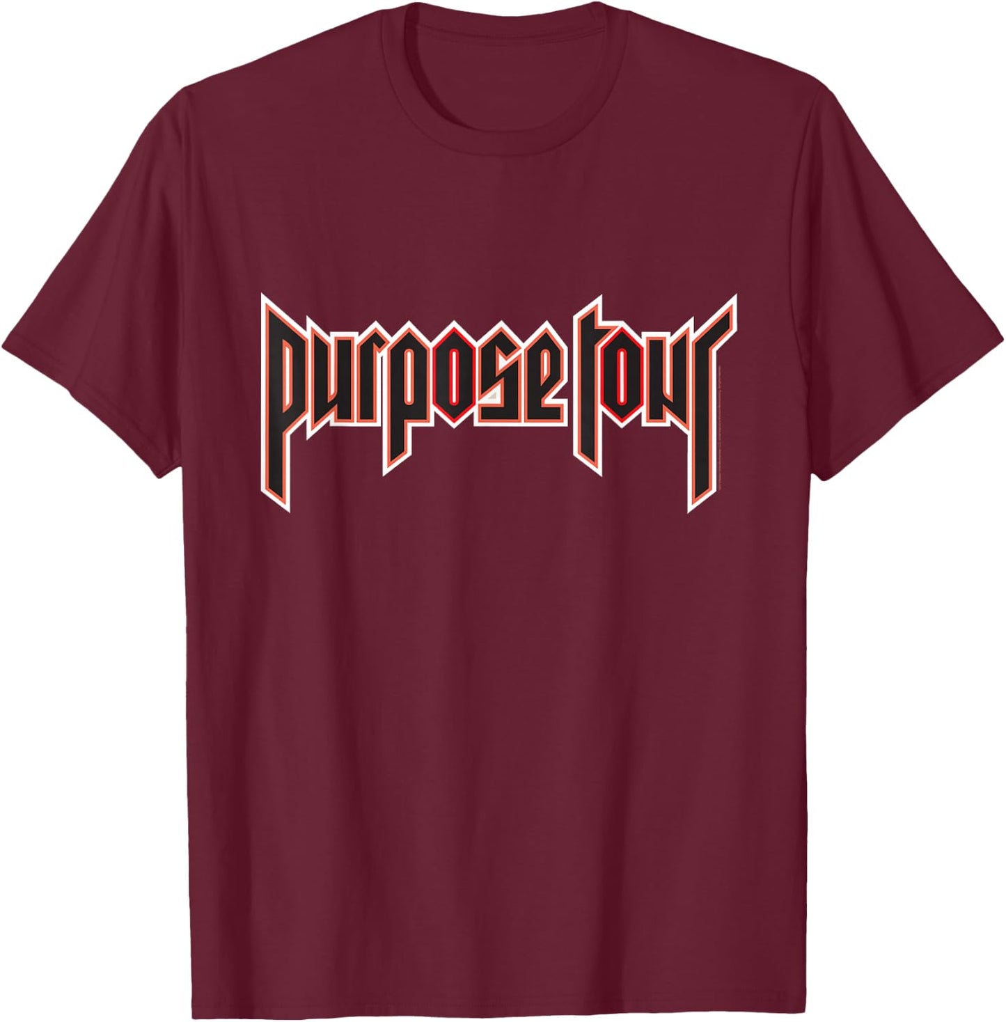 Justin Bieber Official Purpose Tour Logo T-Shirt - T-Shirt | Maroon