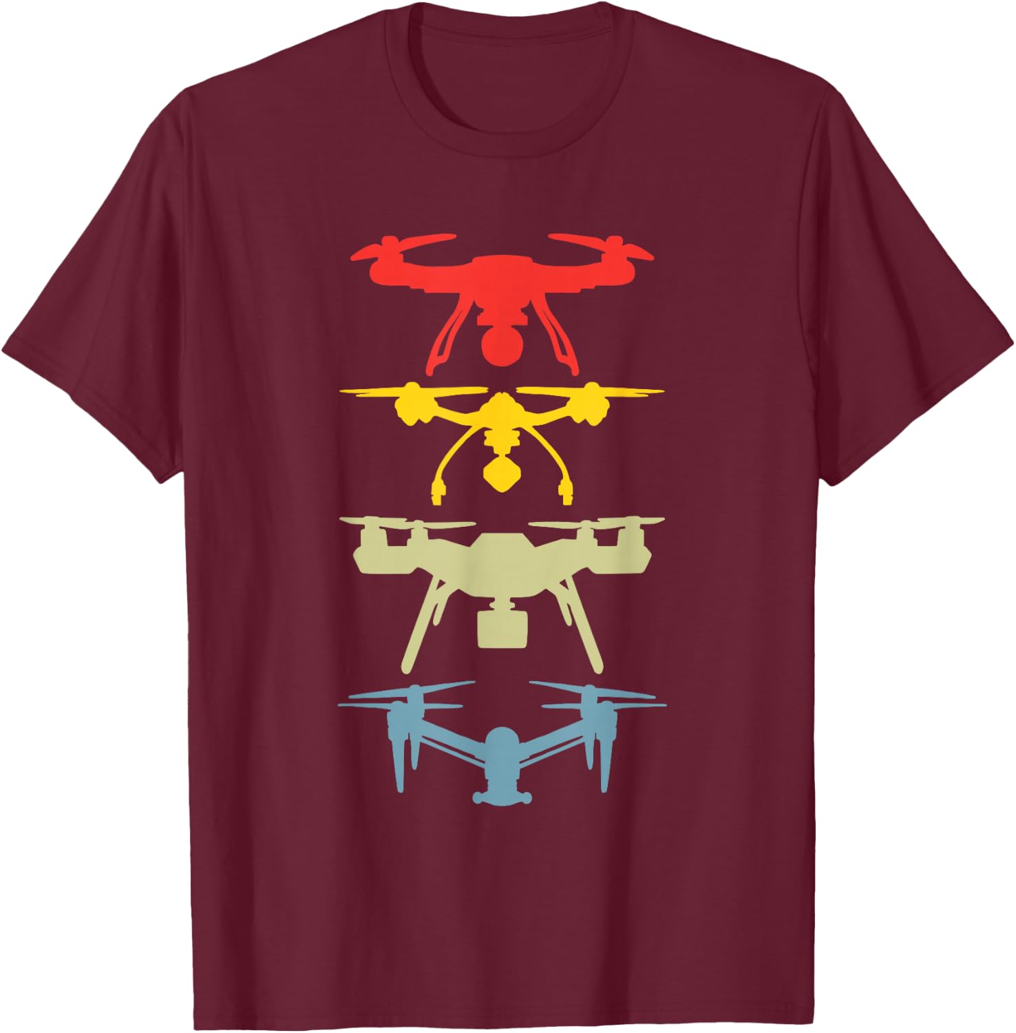 Drone Operator Quadcopter Racer FPV Racing Drone PIlot T-Shirt - T-Shirt | Maroon