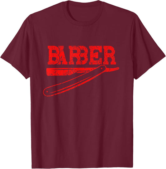 Barber Job Barbershop Hobby Barbers Barber T-Shirt - T-Shirt | Maroon