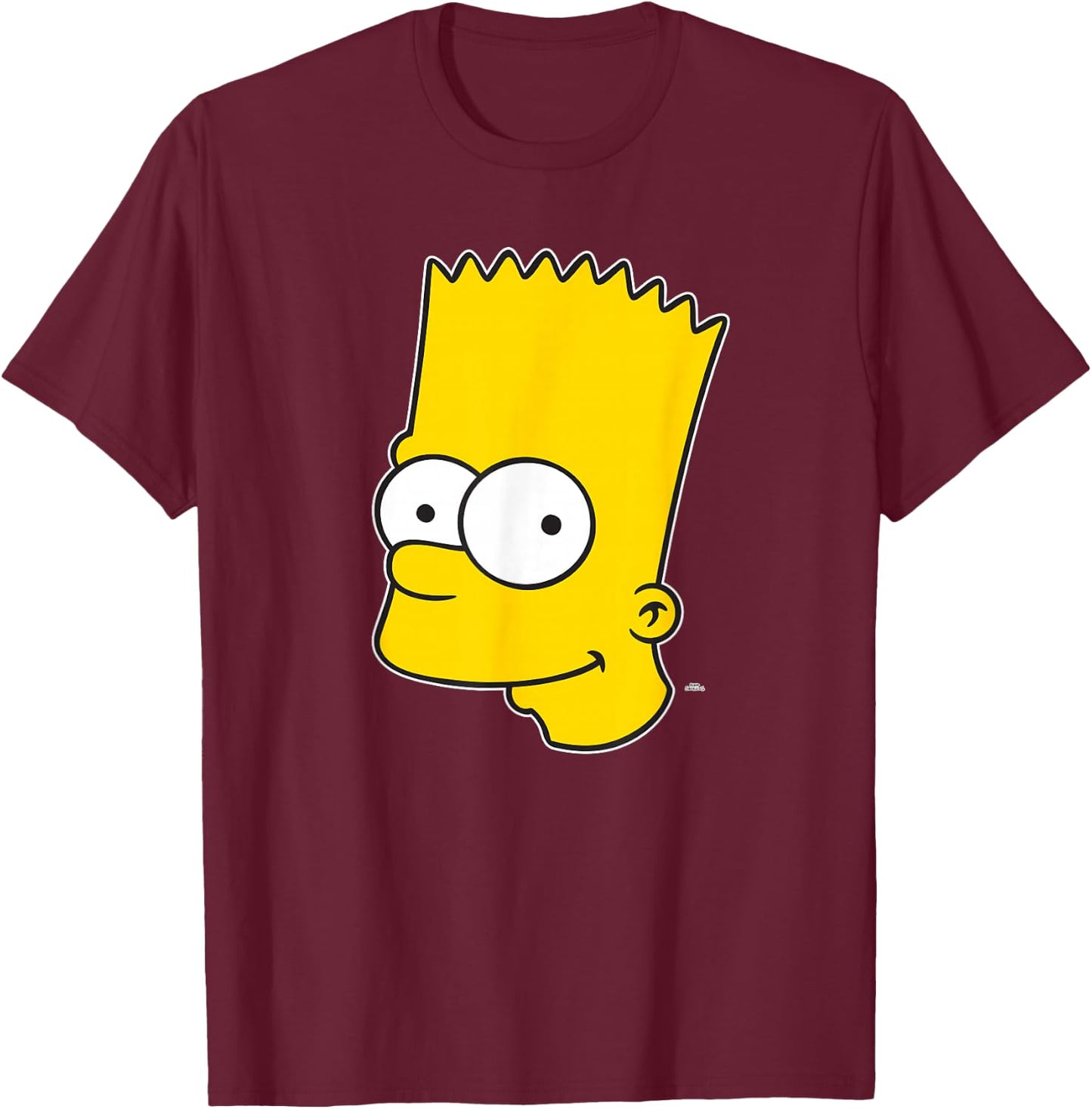 The Simpsons Bart Simpson Face T-Shirt - T-Shirt | Maroon