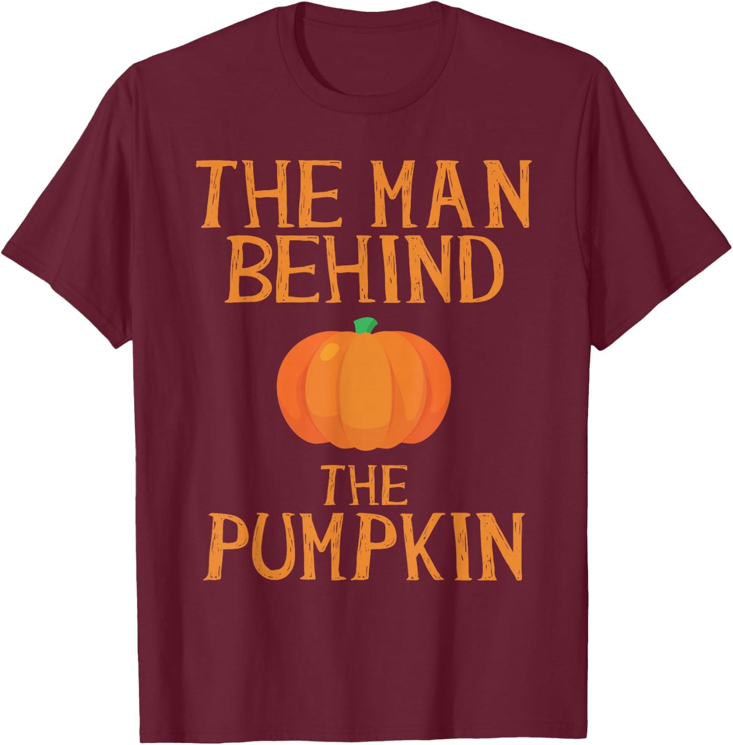 Pregnant Halloween Costume Funny Pregnancy Men Pumpkin Dad T-Shirt - T-Shirt | Maroon