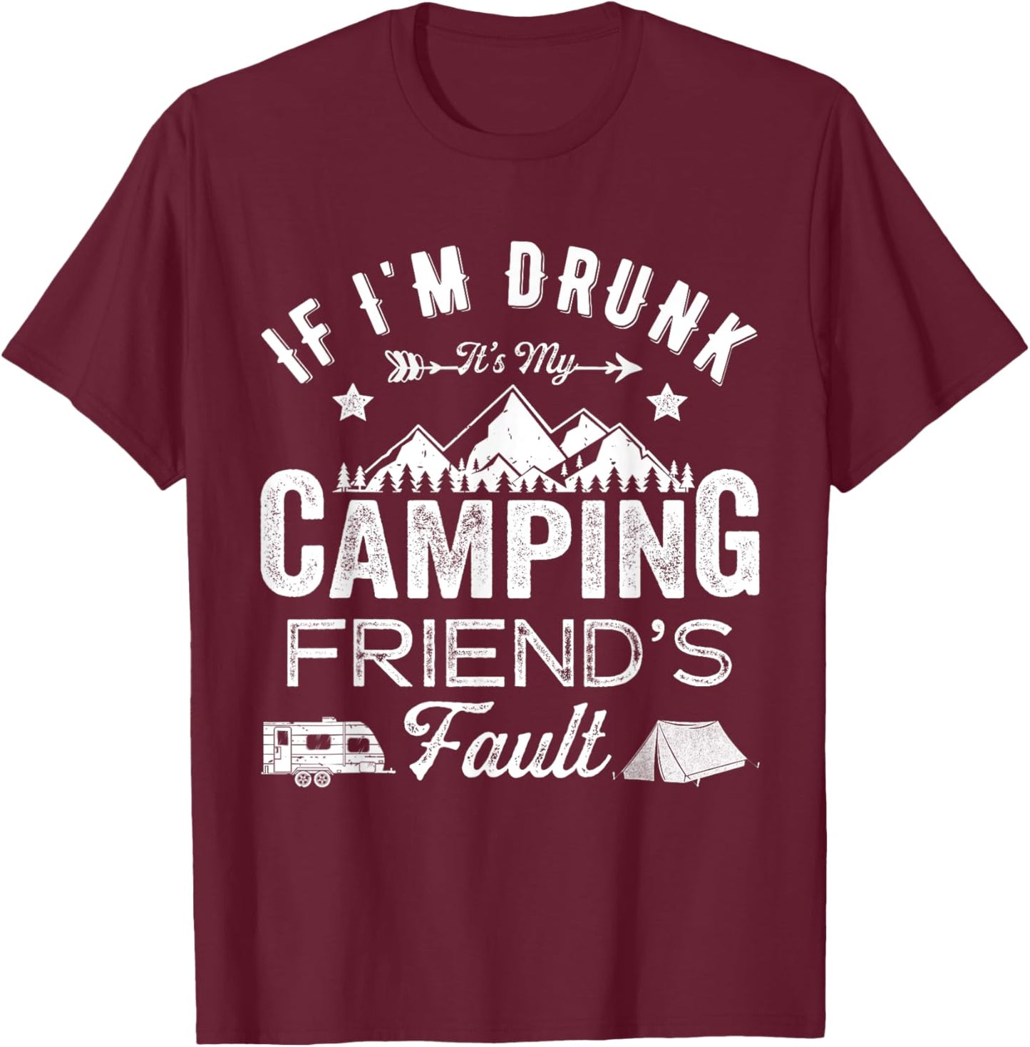 Cool Best Friend Retro Apparel Gift -Adults Black Large Modern Letter Print T-Shirt - T-Shirt | Maroon