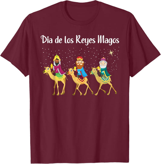 Dia De Los Reyes Magos T-Shirt - T-Shirt | Maroon