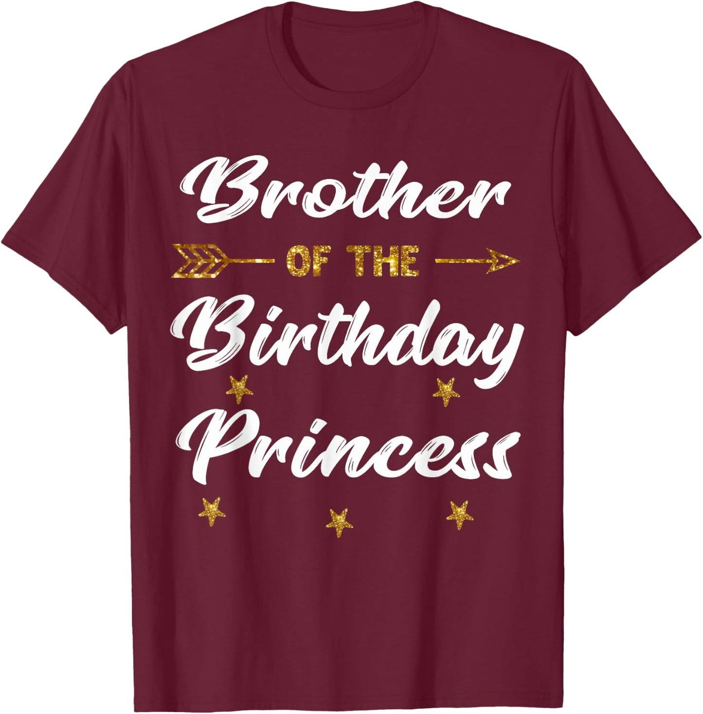 Brother Of The Birthday Princess Matching Family T-Shirt - T-Shirt | Maroon