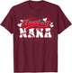 Baseball Nana Baseball Player Grandma Baseball Fan Baseball T-Shirt - T-Shirt | Maroon