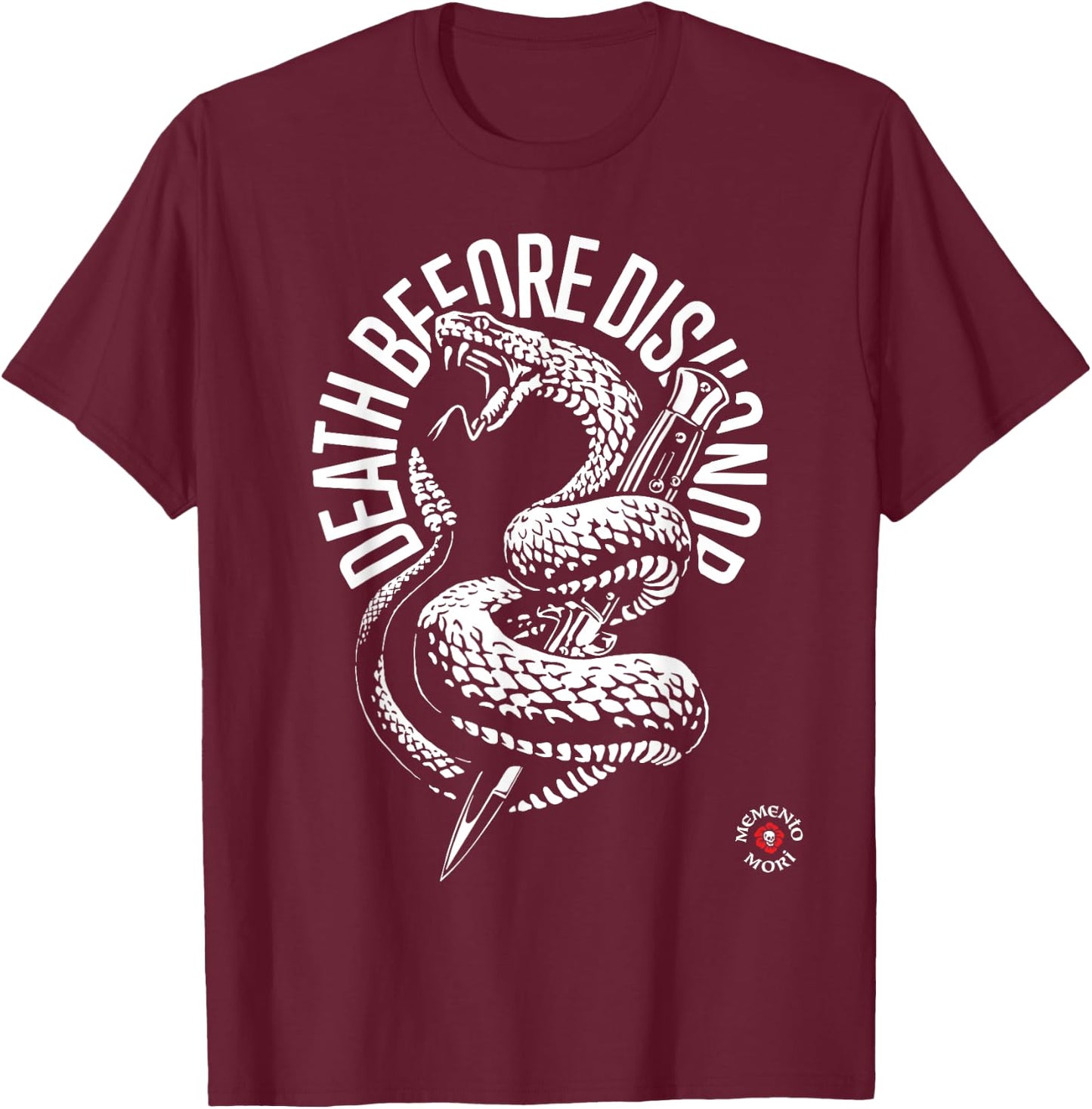 Death Dishonor - Memento Mori T-Shirt - T-Shirt | Maroon