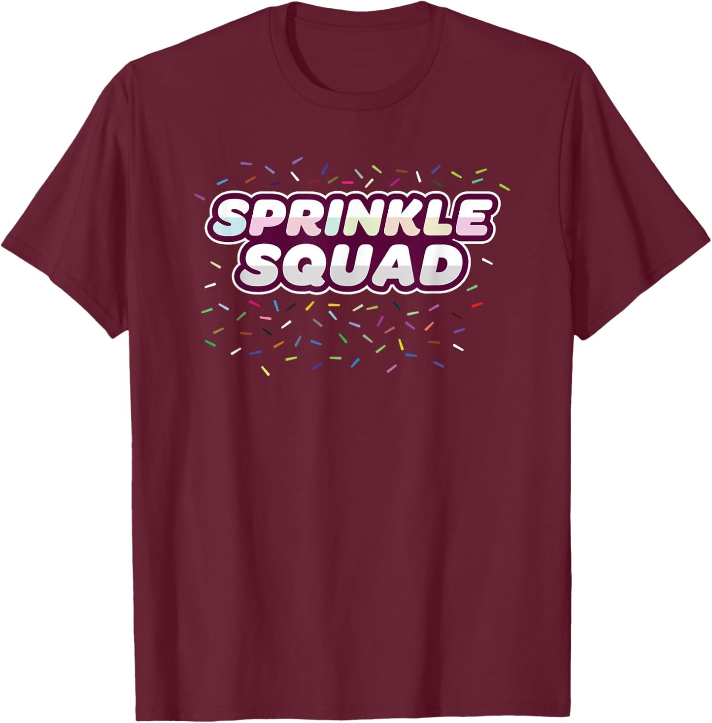 Sprinkle Squad Cute Donut Ice Cream Sweet Sprinkles Squad T-Shirt - T-Shirt | Maroon