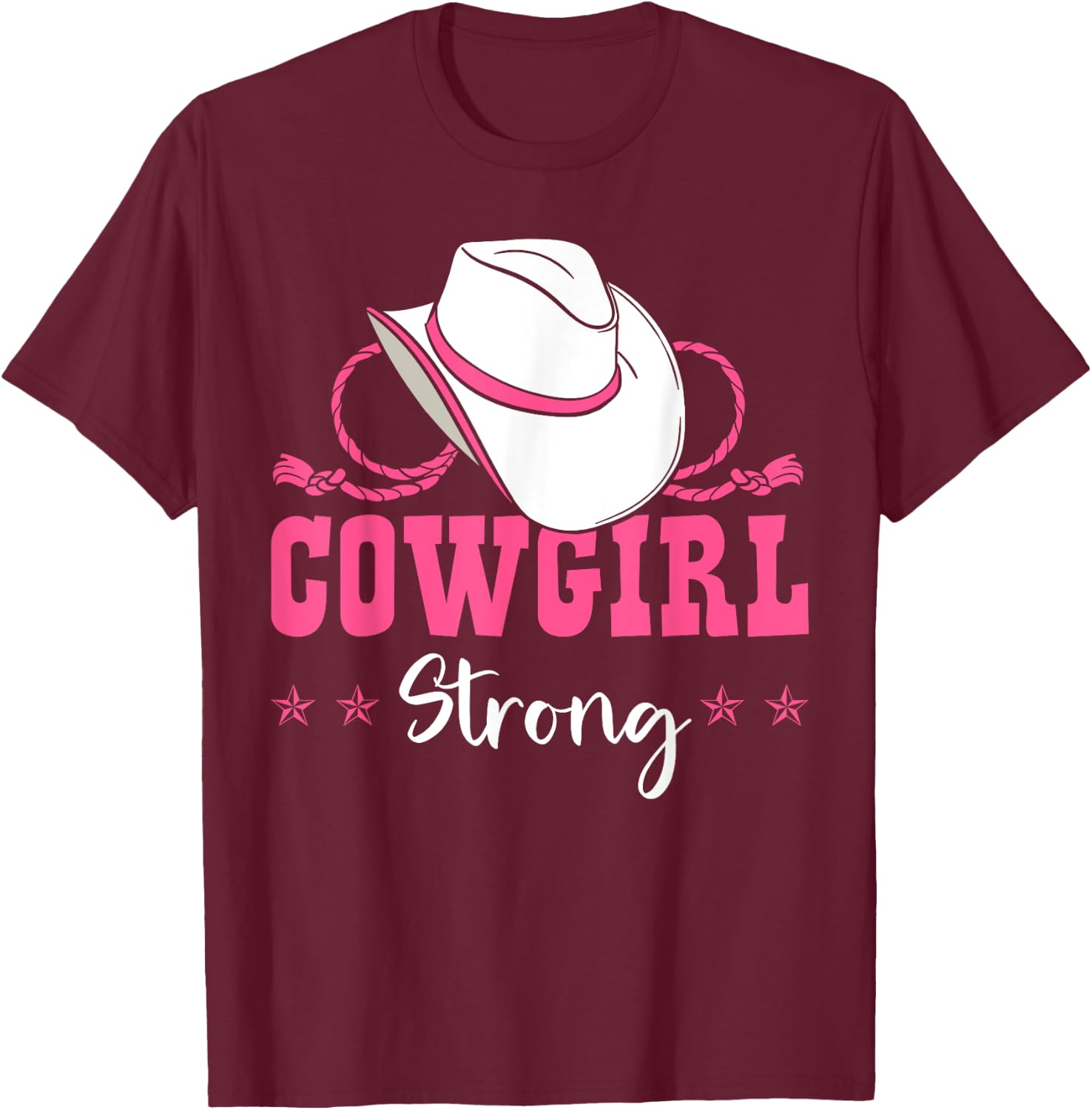 Cowgirl Barrel Racing Roping Horseback Riding Rodeo T-Shirt - T-Shirt | Maroon