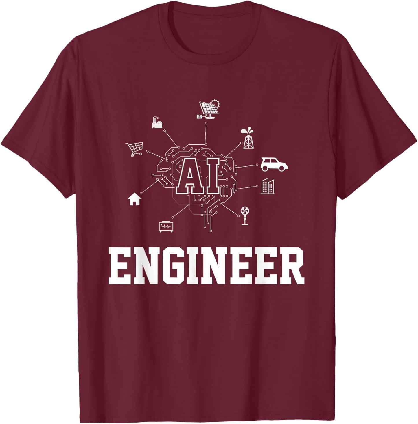Artificial Intelligence Engineer - Ai Engineer T-Shirt - T-Shirt | Maroon