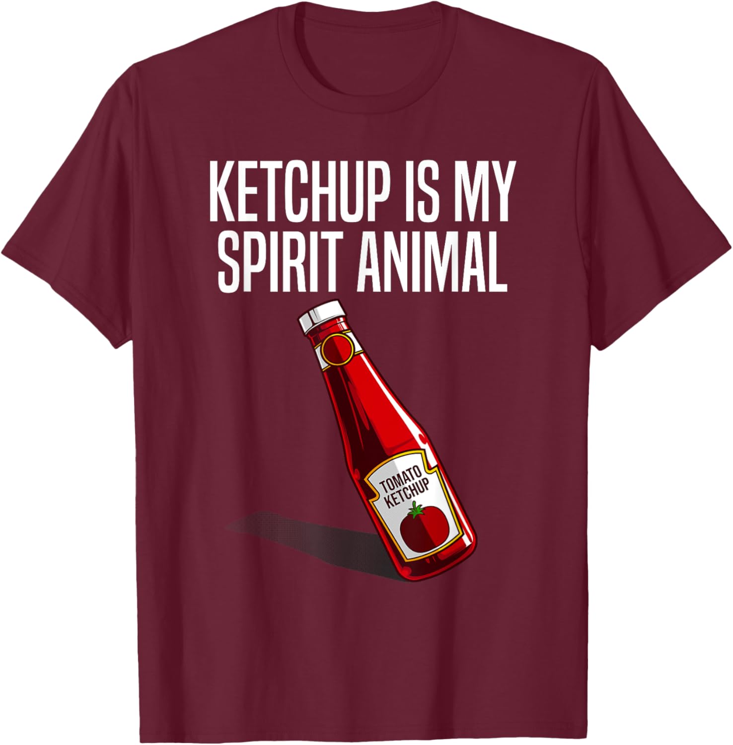 Funny Ketchup Lover Gift Women Kids Tomato Fan T-Shirt - T-Shirt | Maroon